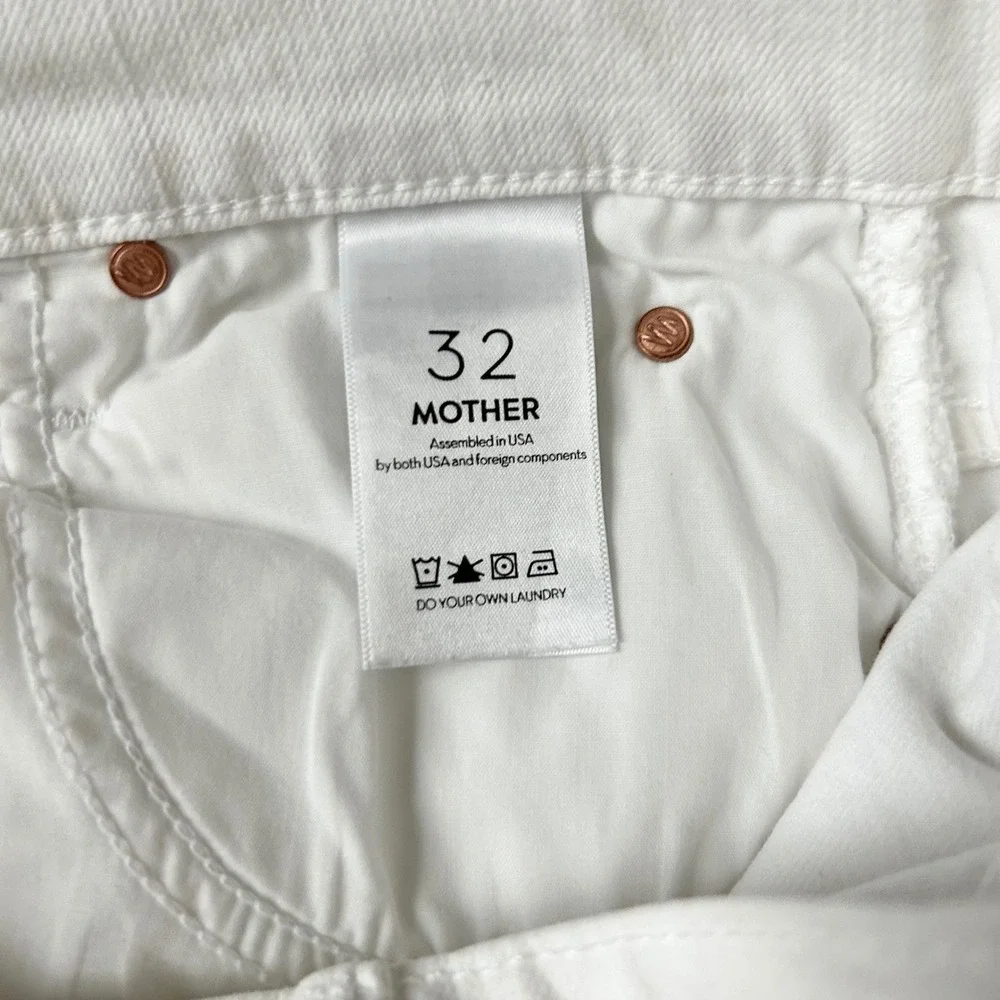 Mother The Stunner Ankle High Rise Skinny Jeans in Stayin Cool White Size 32 - Picture 10 of 11